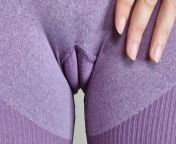 Fit Milf Show Off Her Camel Toe from in sports leggings jerks off wet pussy