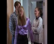 Britany Daniel satin and leather from actress adjusting blouse to show cleavage mp4