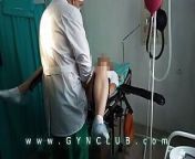 Effective orgasm on the gynecological chair from couple medical exam