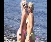 Topless Lesbos Candy Elektra And Her Girlfriend Making Out! from topless making out