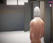 Jerking Off in a Public Toilet - Girl Decided Too (3D HENTAI) from japanese public toilet