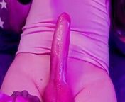 Solo Big dick Trans girl edges with a Fleshlight until cumming from big dick trans girl cums twice