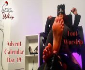 Advent Calendar Day 19 : After Work Sweaty Feet Smelling For My Footstool from slave man licking mistress feet my porn ap com