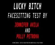 Jennifer Avila & Polly Petrova, facesitting on a new sub from brazil facesitting on the couch 3