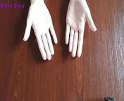 Clear white hand spanking punishment from girl hand wash