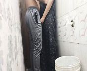 Bathroom sex – hot aunty with very young boyfriend from big boob hot aunty