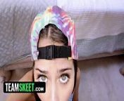 Teamskeet - Hottest Girls That Will Put You Into Sweet Spot As They Show Their Cock Sucking Skills from adorable teenie giving a skilful blowjob in the car