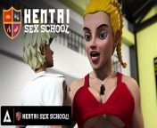 HENTAI SEX UNIVERSITY - Hentai Student Eats Out His Teacher's Perfect Pussy Until She Orgasms! from anime hentai sex video