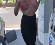 Surprise at Gas filing Station from file nude