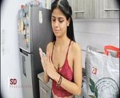 I fuck my neighbor after she helps her with her market - Spanish porn from indian sex market