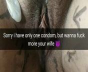 Sorry we ran out of condoms, so i creampie your slut wife! from remove sarry to show boobs