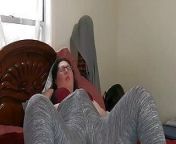 Thick MILF Squirting in Leggings with Soaked Crouch from croching tiger