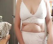Mommy in kitchen hairy pussy lingerie from kitchen mommy bbw