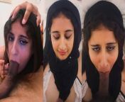 Shy Muslim Daughter Deep Throat Fuck & Big Facial from hijab sucks bbc