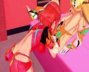 Pyra and Mythra have lesbian sex - Xenoblade Chronicles 2 from desi nethra getting penetrated