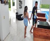 Thomas waits for Mara's husband to come out to enter and fuck her from spring thomas cuckold