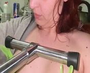A new way for tits punishment makes me cum from bhid me boobs press