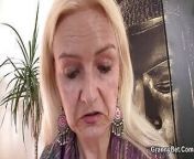 Skinny hairy-pussy blonde grandma rides big cock from old skinny hairy mature mom
