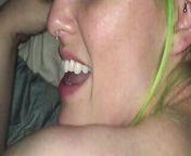 Green haired coworker Nicole fucks me after work! from womanpubic hair