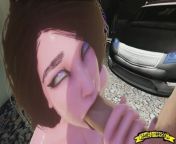 Blowjob in a parking lot (Part 3) Animation from 3 sister sex 1 brother sex
