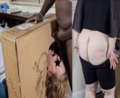 The wife decided to make her own gloryhole from a box, Watch what happened to her from son fucking own grandmother