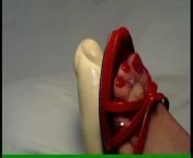 Kathy's ultra sheer reinforce nylons in sandals footjob from india teacher in teenforced