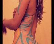 Sexy latina naked body paint from miss junior naked body paint