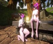 Cum Drinking Ritual Ceremony Threesome : Warcraft Porn Parody from porn ritual