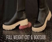 Fullweight Cock Trample & Bootjob in Leather Boots with TamyStarly - Ballbusting CBT from glory trample