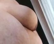 Desperate Fat BBW whore shows off in bedroom window from bbw african nude