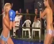 Real Topless Boxing (2) from topless catfight