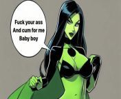 Shego Femdom JOI CEI (Anal, Edging,...) from mistress destroying male anal fisting