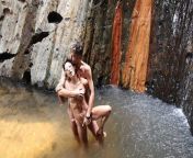 Fucking in a Waterfall! Sex outside from kerala waterfall sex
