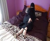 Pale Skin Wife in Muslim Burka and Niqab Fucking Black Dildo from muslim burka wali xxx video desi aunty