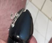 POV pissing with chastity cage and penis plug NO AUDIO from gay sex sounds audio