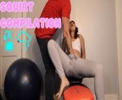 Wife SQUIRTING Back to Back in YOGA PANTS Edition (COMPILATION) from hot workout lesbian sex
