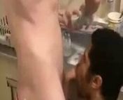 Washing dishes and suck from dish gay sex video