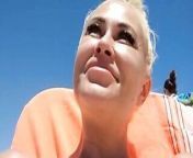 Wife gets naked on the beach from russian mom naked