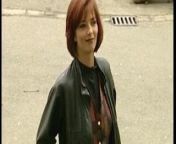 Shy redhead MILF shows tits after long discussion on street from magosha on street