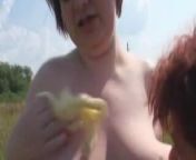BBV lesbian mature Outdoors from granny bbv
