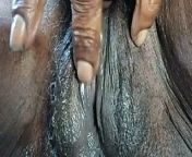 Black granny’s puffy pussy from african granny hairy pussy