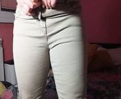 Mom tease step son in jeans, then fuck and squirt from in jeans sex