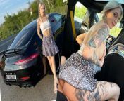 German FairyBond Public Sex Tour at AUTOBAHN - Fucked by Benz AMG from bulge cock speed