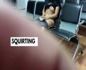 I SPY ON A STRANGER SQUIRTING IN THE WAITING ROOM from locker room spy