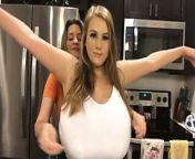 Yungfreckz gets her large breasts measured from yungfreckz