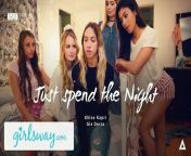 GIRLSWAY – Gia Derza Fucks Her BFF's Stepsister At Sleepover from lesbians experiment sexually at sleepover