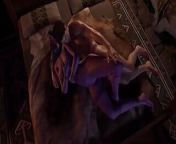 Purple Night Elf in Skyrim has Side Anal on bed - Skyrim Porn Parody from 3d skyrim witchery of latex from skyrim samus latex