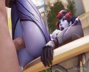Widowmaker Spreading Her Legs On A Table And Fucked from spread