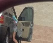 Fit lady at Aldi parking lot from hot aldy texas