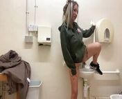 Pissing in the public sink again from just peek toilet